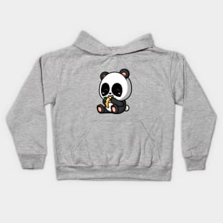 Panda Bear Eating a Banana Because Why Not? Kids Hoodie